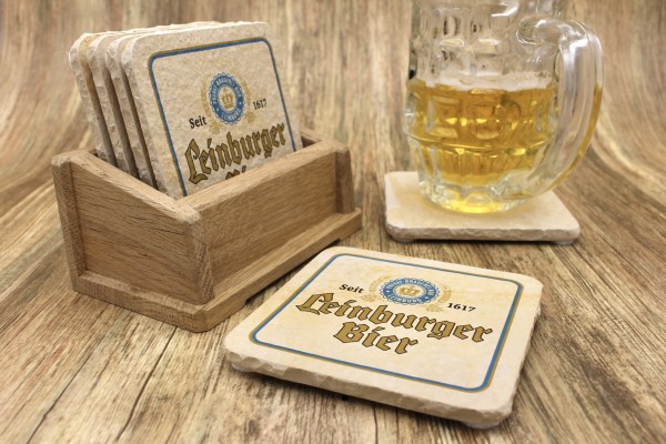 Leinburger Bier - Natursteinuntersetzer